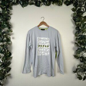 BP + Wildfang Long Sleeve Graphic Shirt Grey NWT Women’s Size S